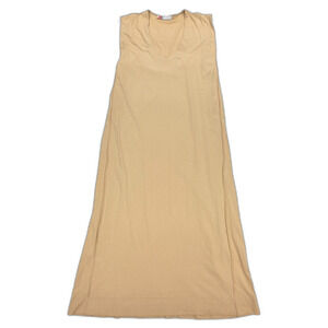 NEW Free People Carta Tee Shirt Midi Dress Camel Tan Beachy Boho Lagenlook Lagom